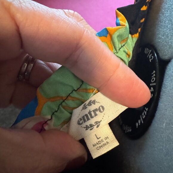 Entro Floral Smocked Maxi Dress – Size L – Bright Tropical Print - Picture 5 of 5